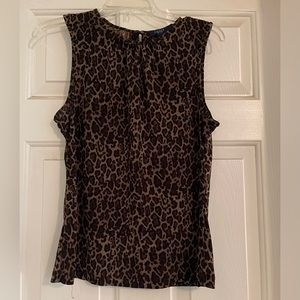 Chaps sleeveless blouse - leopard print